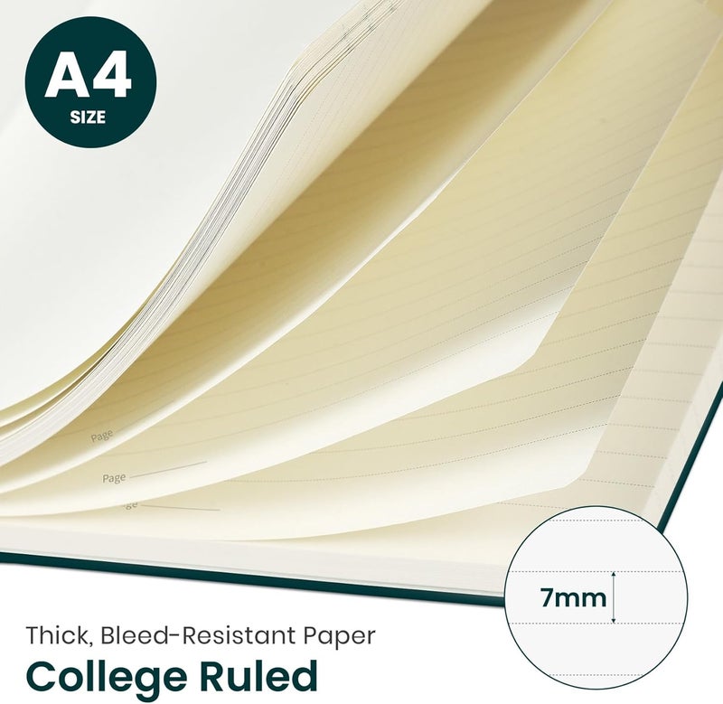 Taja دفتر ملاحظات كبير مزود بحلقة للنساء، 8.5" × 11" دفاتر عمل ذات خطوط جامعية، A4 أنيقة وجميلة لكتابة الملاحظات، غلاف بلاستيكي، أناقة دائمة - Image 2